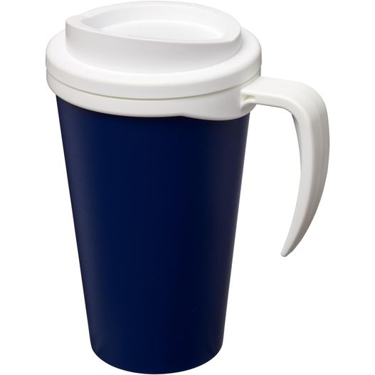 eine blaue und weiße kaffeetasse mit einem deckel Americano® Grande 350 ml Isolierbecher (Bild 1)