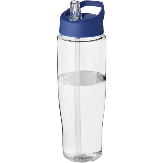 eine blaue und klare wasserflasche mit einem kunststoffdeckel H2O Active® Tempo 700 ml Sportflasche mit Ausgussdeckel (Bild 1)