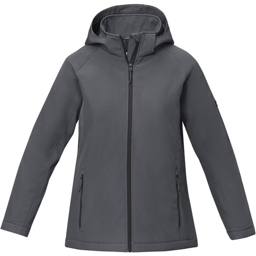 eine frauen weiche schalenjacke mit kapuze Notus wattierte Softshell Damenjacke (Bild 1)