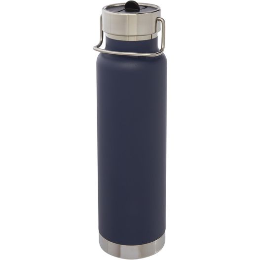 eine blaue wasserflasche mit einem metalldeckel Thor 750 ml Kupfer-Vakuum Sportflasche mit Trinkhalm (Bild 1)