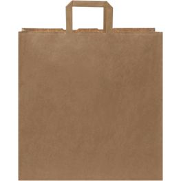 Produktabbildung Kraftpapiertasche 80-90 g/m² mit flachen Griffen – 34 × 20 × 35 cm Kraftpapiertasche 80-90 g/m² mit flachen Griffen – 34 × 20 × 35 cm