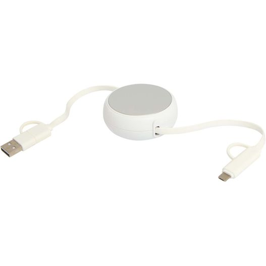 Produktabbildung Alasia 100 cm 5-in-1 Kabel aus recyceltem Kunststoff und Aluminium, einziehbar, für Datenübertragung und mit 45W Schnellladung Alasia 100 cm 5-in-1 Kabel aus recyceltem Kunststoff und Aluminium, einziehbar, für Datenübertragung und mit 45W Schnellladung (Bild 1)