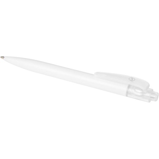 ein stift mit einer weißen kappe und einer schwarzen spitze Thalaasa Kugelschreiber aus Ocean Bound-Kunststoff (schwarze Mine) (Bild 1)