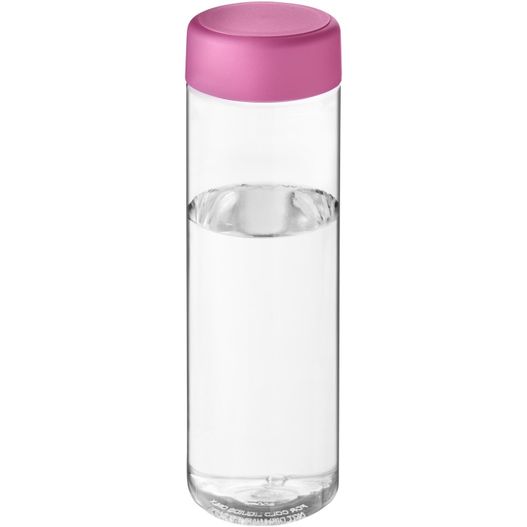 eine glaswasserflasche mit einem rosa deckel H2O Active® Vibe 850 ml Sportflasche mit Drehdeckel (Bild 1)