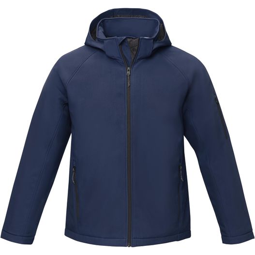 eine marinejacke mit kapuze und reißverschluss Notus wattierte Softshell Herrenjacke (Bild 1)