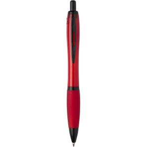 Nash Kugelschreiber aus recyceltem Kunststoff mit schwarzen Zierelementen (schwarze Mine)