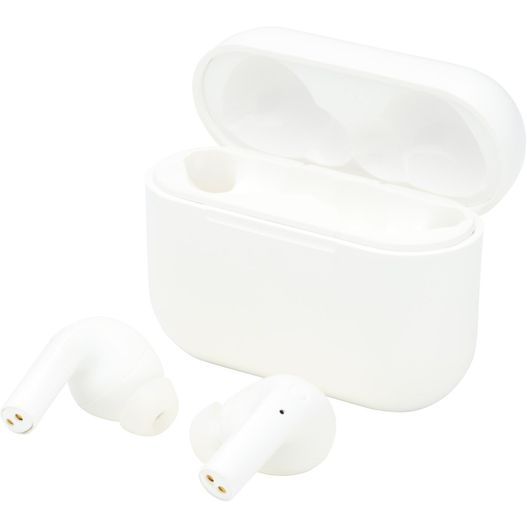 ein paar weiße kopfhörer in einem fall Braavos 2 True Wireless Auto-Pair-Ohrhörer (Bild 1)