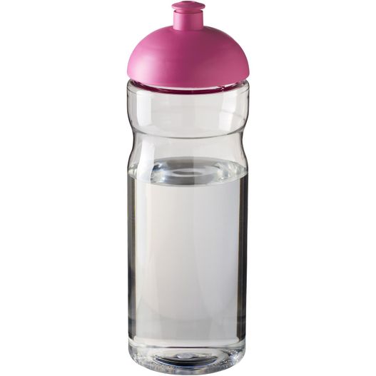 eine rosa wasserflasche mit deckel und stroh H2O Active® Base 650 ml Sportflasche mit Stülpdeckel (Bild 1)