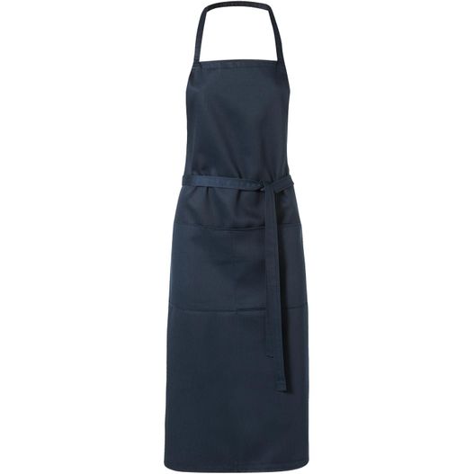 eine navy schürze mit einem schwarzen gürtel Viera 240 g/m² Schürze (Bild 1)