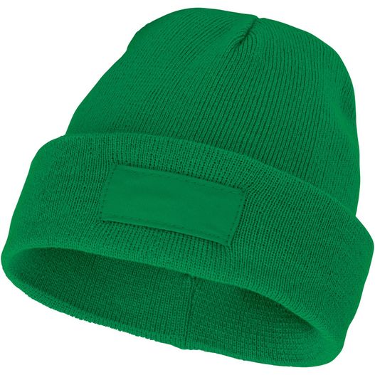 eine grüne mütze mit einem patch auf der seite Boreas Mütze mit Aufnäher (Bild 1)