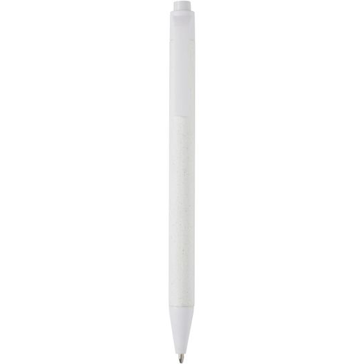 ein weißer stift mit schwarzer spitze Fabianna Kugelschreiber aus Crush Papier (schwarze Mine) (Bild 1)