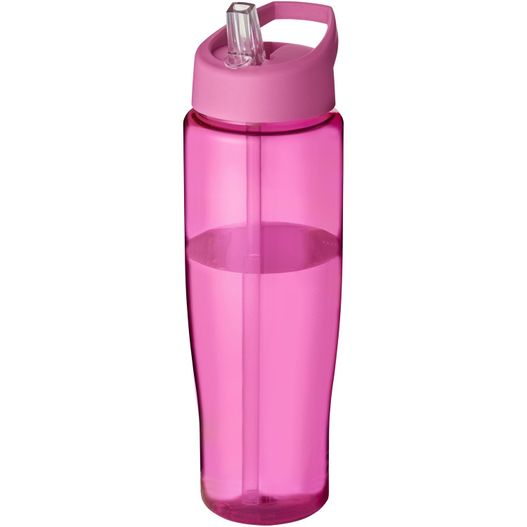 eine rosa wasserflasche mit einem stroh oben H2O Active® Tempo 700 ml Sportflasche mit Ausgussdeckel (Bild 1)