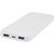 Adhil 10 W 10.000 mAh Powerbank aus recyceltem Kunststoff mit 2 integrierten Kabeln