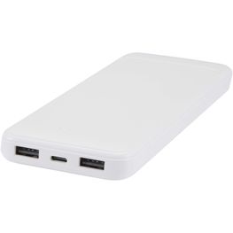 Produktabbildung Adhil 10 W 10.000 mAh Powerbank aus recyceltem Kunststoff mit 2 integrierten Kabeln Adhil 10 W 10.000 mAh Powerbank aus recyceltem Kunststoff mit 2 integrierten Kabeln