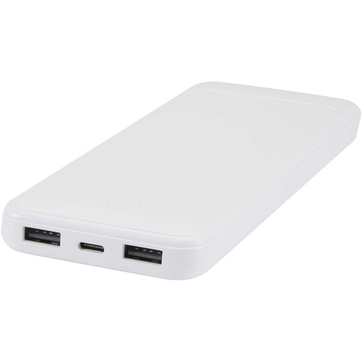 Adhil 10 W 10.000 mAh Powerbank aus recyceltem Kunststoff mit 2 integrierten Kabeln (Bild 1)