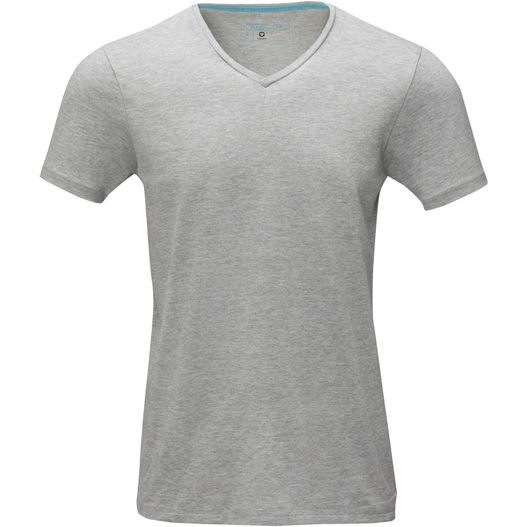 ein graues v - nackenshirt mit blauem streifen Kawartha T-Shirt für Herren mit V-Ausschnitt (Bild 1)