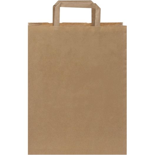 Kraftpapiertasche 80-90 g/m² mit flachen Griffen – 25 × 11 × 31 cm (Bild 1)