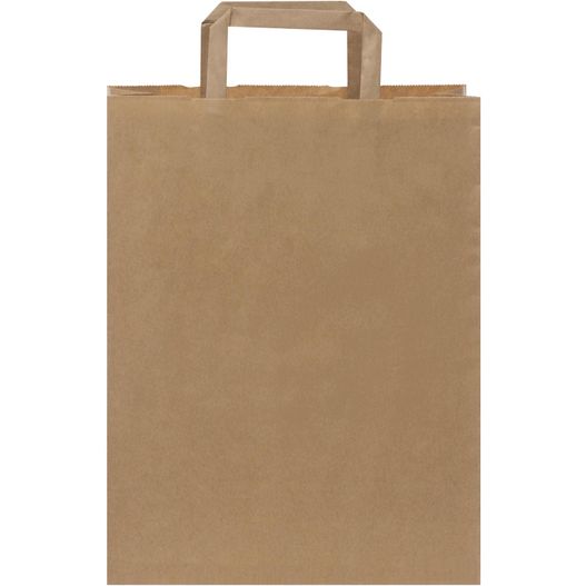 Kraftpapiertasche 80-90 g/m² mit flachen Griffen – 25 × 11 × 31 cm (Bild 1)