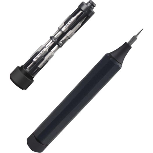 ein stift und eine stiftspitze auf weißem hintergrund SCX.design T18 All-in-One Schraubendreher-Set, 10-teilig (Bild 1)