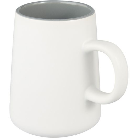 ein weißer kaffeebecher mit grauem rand Joe 450 ml Keramiktasse (Bild 1)