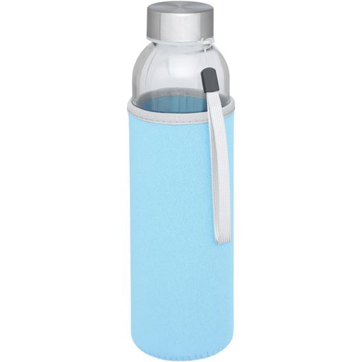 eine blaue wasserflasche mit weißem griff Bodhi 500 ml Glas-Sportflasche (Bild 1)