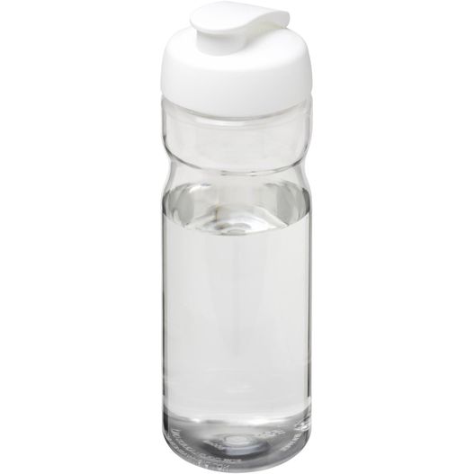 eine klare wasserflasche mit weißem deckel H2O Active® Base 650 ml Sportflasche mit Klappdeckel (Bild 1)