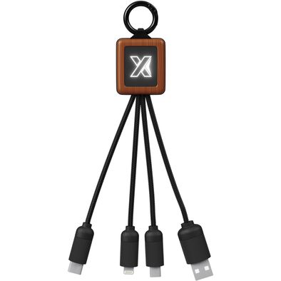 SCX.design C19 20W Easy to Use Kabel aus Holz mit Leuchtlogo