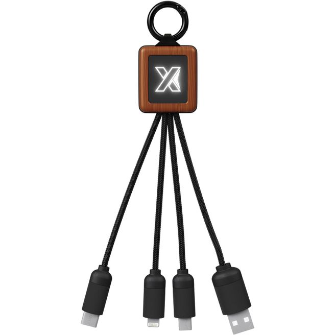 SCX.design C19 20W Easy to Use Kabel aus Holz mit Leuchtlogo