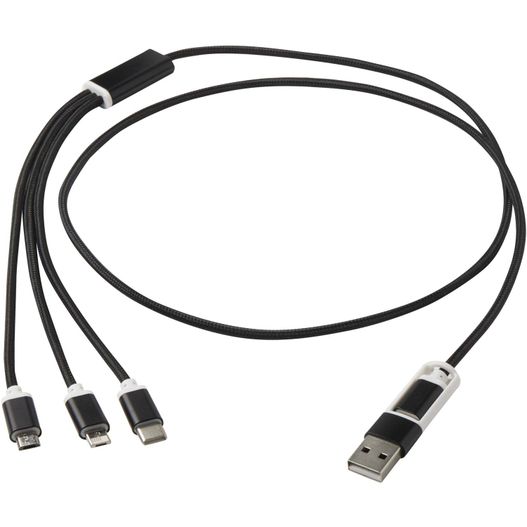 Versatile 5-in-1 Ladekabel aus recyceltem Aluminium (Bild 1)