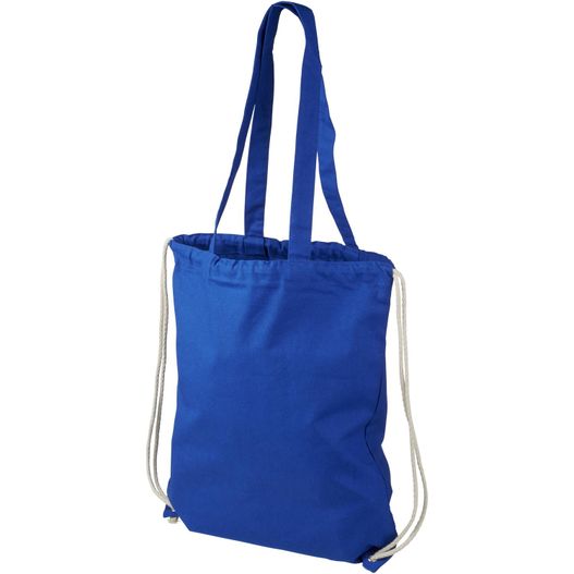 eine blaue tasche mit einem seilgriff Eliza 240 g/m² Baumwoll Turnbeutel 6L (Bild 1)
