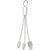 Metal 3-in-1 Ladekabel mit Schlüsselanhänger (Bild 2)