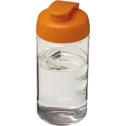 eine wasserflasche mit einem deckel und einer kunststoffkappe H2O Active® Bop 500 ml Sportflasche mit Klappdeckel (Bild 1)