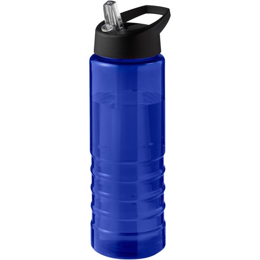 eine blaue sportflasche mit schwarzem deckel H2O Active® Eco Treble 750 ml Sportflasche mit Stülpdeckel (Bild 1)