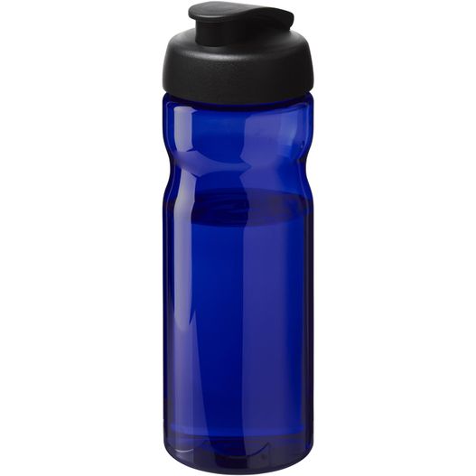 eine blaue sportflasche mit schwarzem deckel H2O Active® Eco Base 650 ml Sportflasche mit Klappdeckel (Bild 1)
