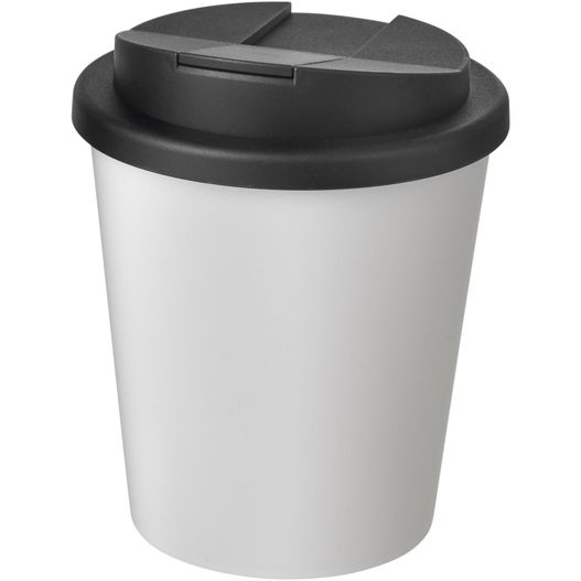 eine weiße tasse mit schwarzem deckel Americano® Espresso 250 ml Isolierbecher mit auslaufsicherem Schraubverschluss (Bild 1)