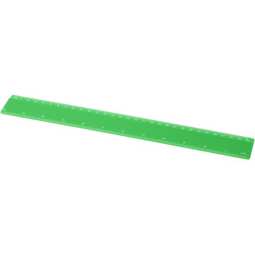 ein grüner kunststoff herrscher auf weißem hintergrund Renzo 30 cm Kunststofflineal (Bild 1)