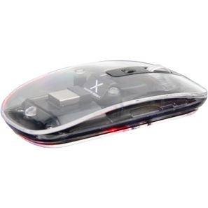 SCX.design O24 transparente wireless multimode 2.4 Ghz Bluetooth® Maus mit Leuchtlogo