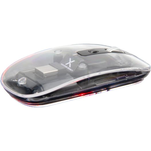 Produktabbildung SCX.design O24 transparente wireless multimode 2.4 Ghz Bluetooth® Maus mit Leuchtlogo SCX.design O24 transparente wireless multimode 2.4 Ghz Bluetooth® Maus mit Leuchtlogo (Bild 1)
