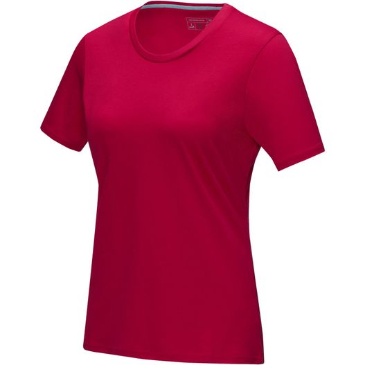 ein frauen-rotes hemd mit einem weißen streifen Azurite T-Shirt aus GOTS-zertifizierter Bio-Baumwolle für Damen (Bild 1)