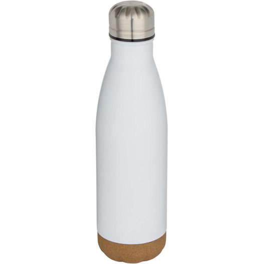 Cove 500 ml doppelwandige, vakuumisolierte Trinkflasche aus Edelstahl mit Korkdetails (Bild 1)