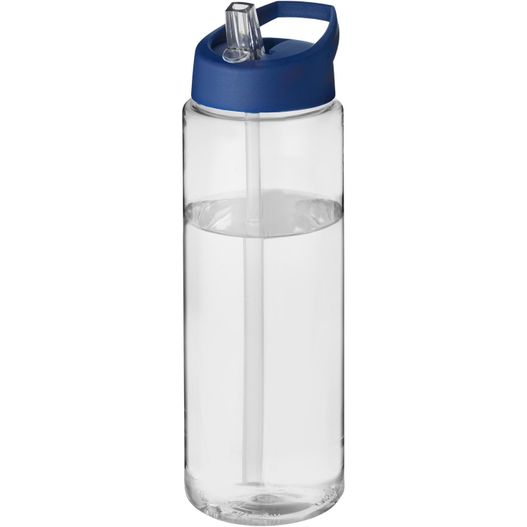 eine wasserflasche mit blauem deckel und stroh H2O Active® Vibe 850 ml Sportflasche mit Ausgussdeckel (Bild 1)