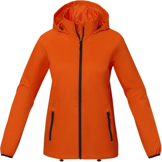 eine orange jacke mit kapuze und reißverschluss Dinlas leichte Jacke für Damen (Bild 1)
