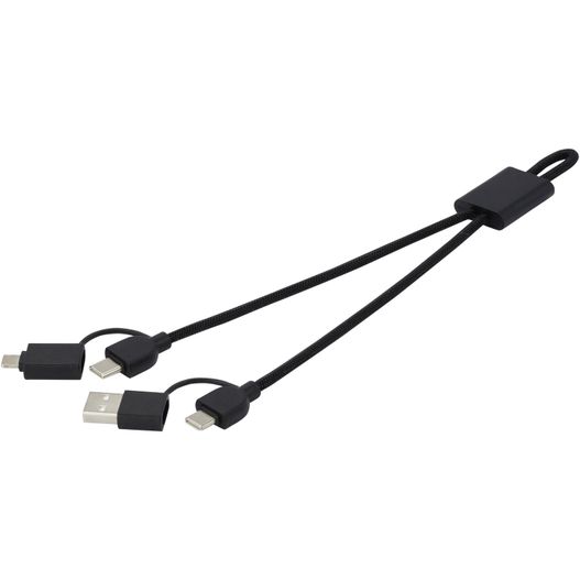 Connect 6-in-1 45W Schnelllade- & Datentransferkabel aus recyceltem RCS Aluminium (Bild 1)