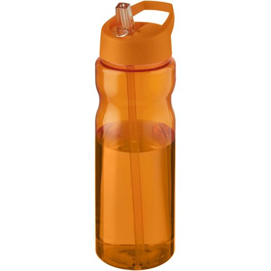 eine plastikwasserflasche mit einem stroh darin H2O Active® Eco Base 650 ml Sportflasche mit Ausgussdeckel (Bild 1)