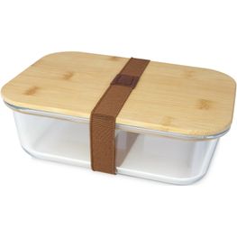 Produktabbildung Roby 1000 ml Glas Lunchbox mit Bambusdeckel Roby 1000 ml Glas Lunchbox mit Bambusdeckel