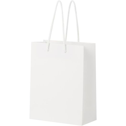 Produktabbildung Handgefertigte 170 g/m² Integra-Papiertüte mit Kunststoffgriffen – 18 × 9 × 23 cm Handgefertigte 170 g/m² Integra-Papiertüte mit Kunststoffgriffen – 18 × 9 × 23 cm (Bild 1)