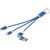 Metal 4-in-1 Ladekabel aus recyceltem Aluminium mit Schlüsselanhänger (Bild 1)