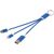 Metal 4-in-1 Ladekabel aus recyceltem Aluminium mit Schlüsselanhänger (Bild 3)