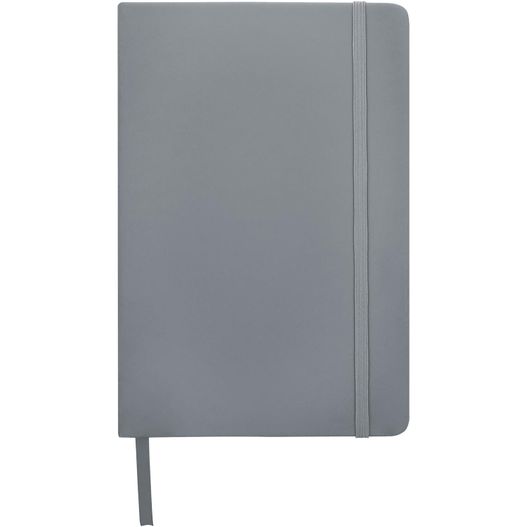ein graues notizbuch mit einem stift oben Spectrum A5 Hard Cover Notizbuch (Bild 1)