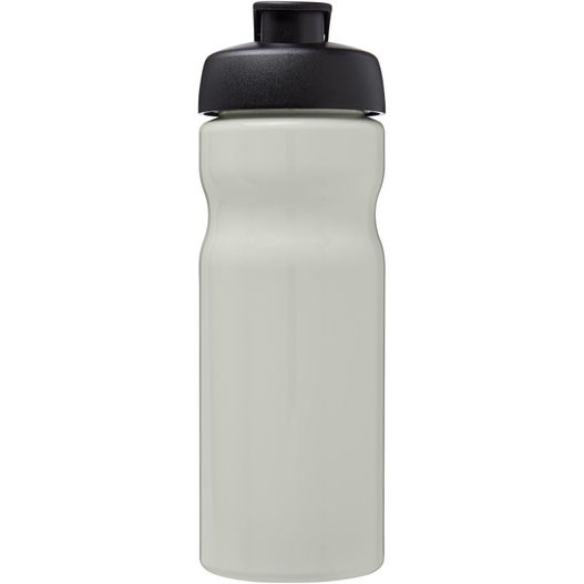 eine weiße sportflasche mit schwarzem deckel H2O Active® Eco Base 650 ml Sportflasche mit Klappdeckel (Bild 1)